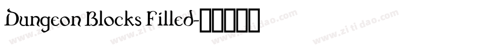 Dungeon Blocks Filled字体转换